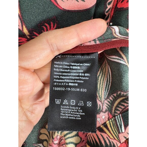 scotch & soda Drapey Maison Floral Blazer boho retro cocktail sz XL - Picture 6 of 7